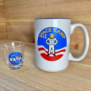 Space Camp Coffee Mug and NASA Shot Glass